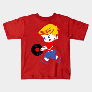 Vinyl Boy Kids T-Shirt